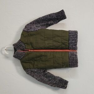 Cat & Jack Olive and Charcoal Kids Sweater